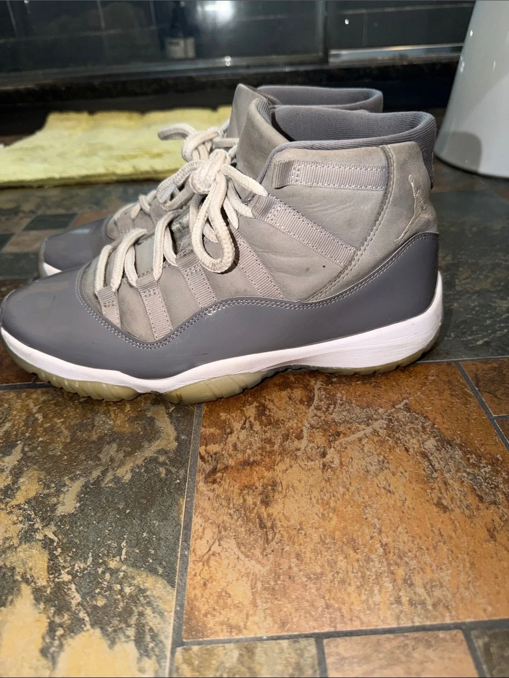 Jordan 11 Gray High-Top Men's Sneakers - Brand Unspecified